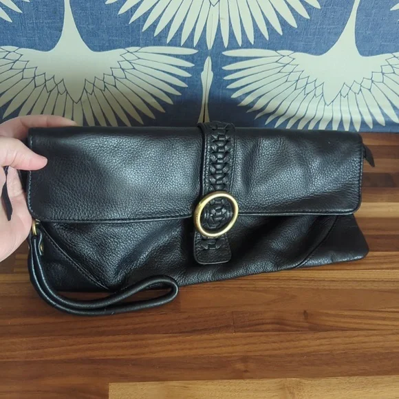 Clark's black leather clutch - Picture 1 of 12